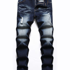 Boys Stretch Ripped Jeans Skinny Slim Fit Washed Denim Pants Kids Clothes