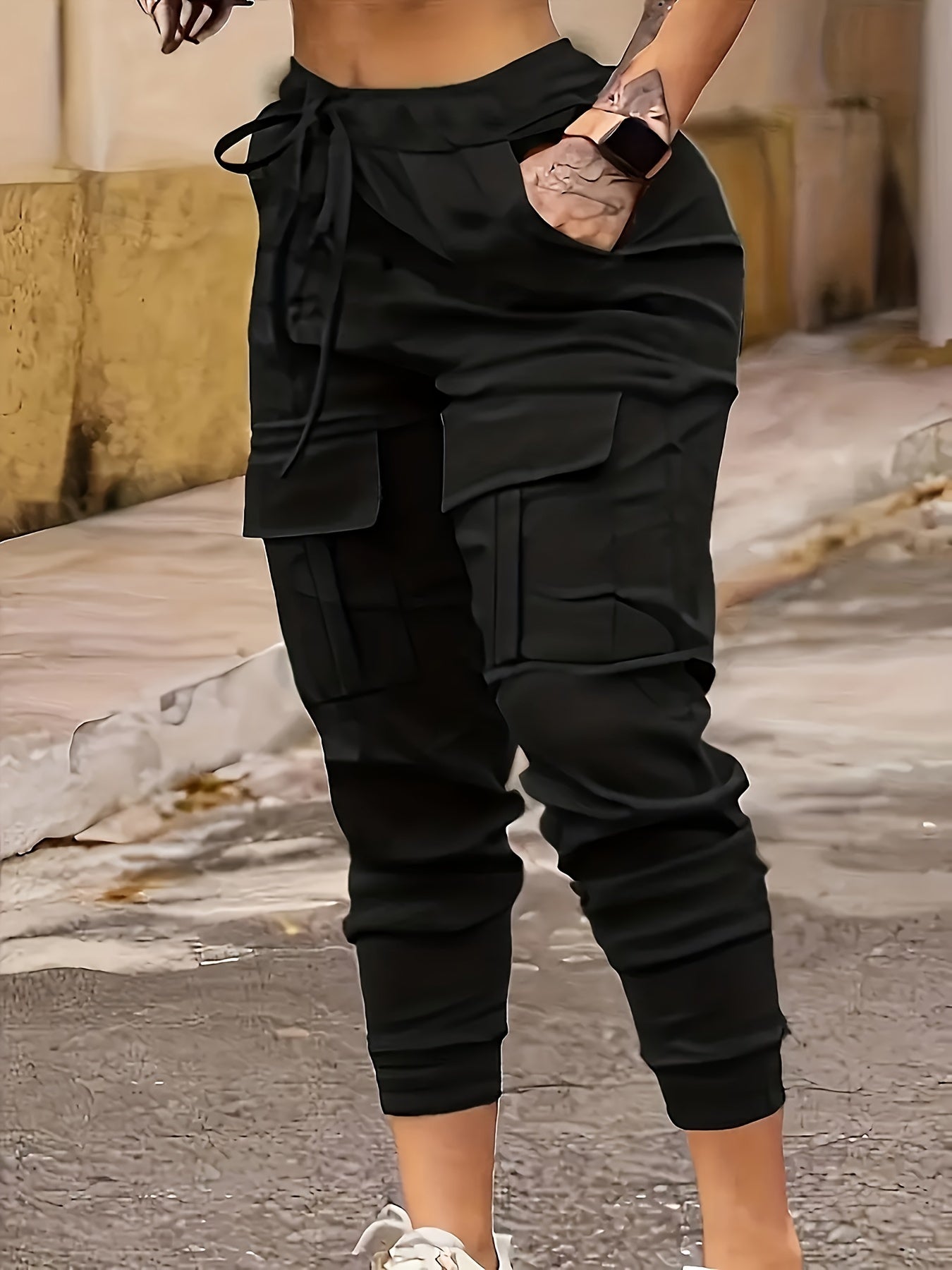 Women's Plus Fleece-Lined Tapered Pants