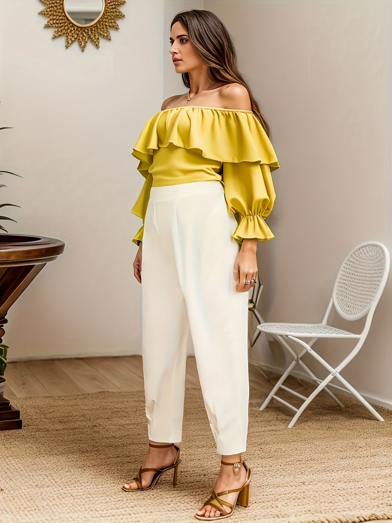 Women's High Waist Pencil Trousers