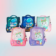 Kids Rabbit Astronaut Kindergarten Backpack Lightweight Boys Girls Travel Bag