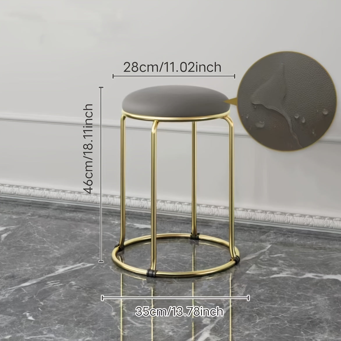 Makeup Stool Household Stool Round Stackable Vanity Chair
