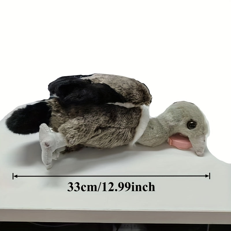 Realistic Vulture Plush Toy Durable Soft Grey Stuffed Animal
