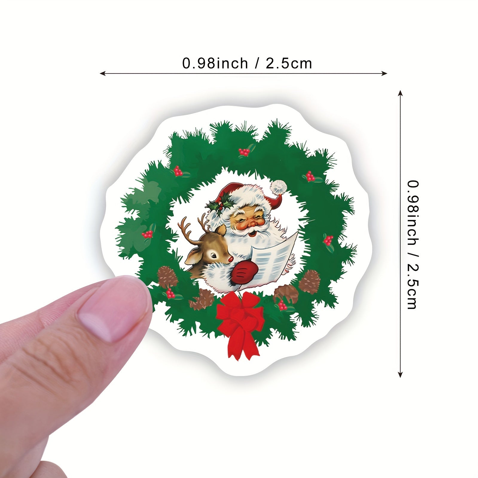 500pcs Vintage Christmas Stickers Retro Santa Stickers