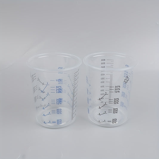 10pcs 50pcs Paint Mixing Calibrated Cup 600ml Mixing Pots