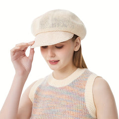 Classic Solid Beret Casual Newsboy Hat Vintage Painter Cap