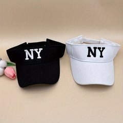 Couple Visor Hats Embroidered Sun Protection Baseball Cap