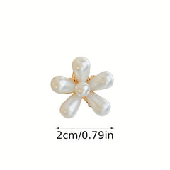 10PCS Flower Hair Claw Mini Hair Claw Braid Hair Clip Bangs Clip