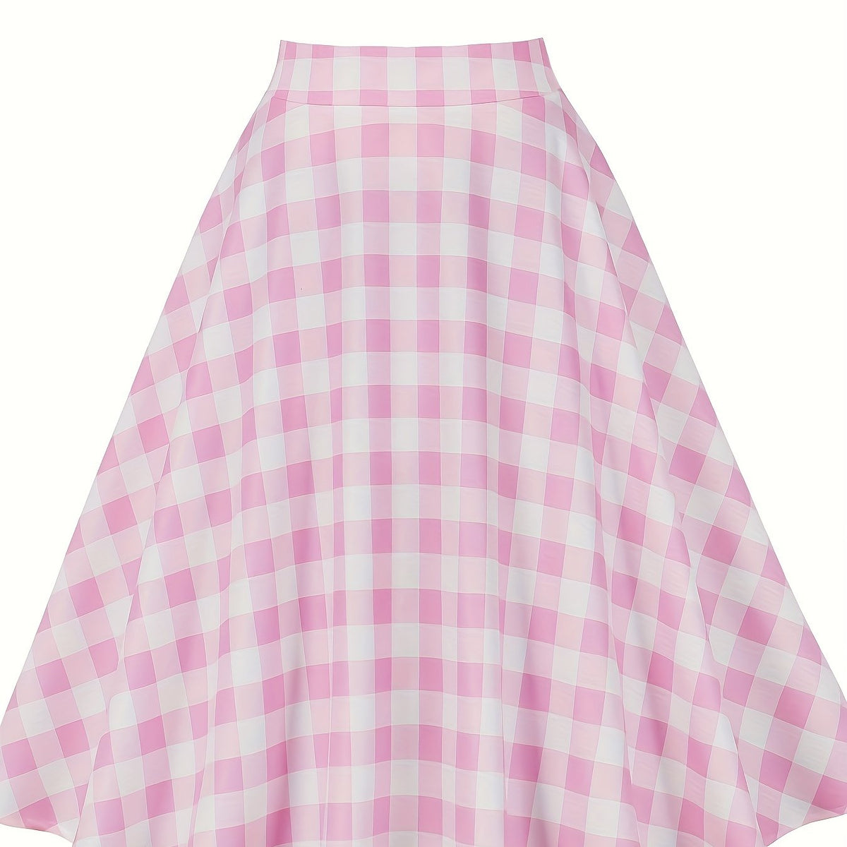  Plaid Print A Line Swing Skirt For Summer