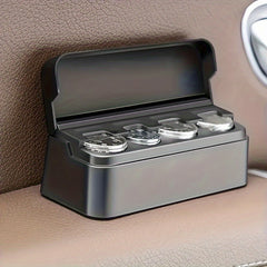 1PC Car Coin Storage Box Mini Coin Box Sorting Box Storage Tank Car Accessories