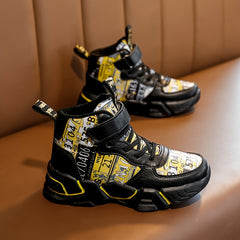 Boy's High Top Basketball Shoes Non Slip Sneakers
