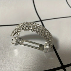 Rhinestone Ponytail Hair Clip French Barrette for Women