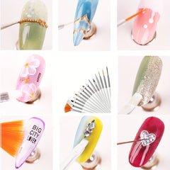 15 Pcs Nail Pens Paint Pen Set Nail Art Tools
