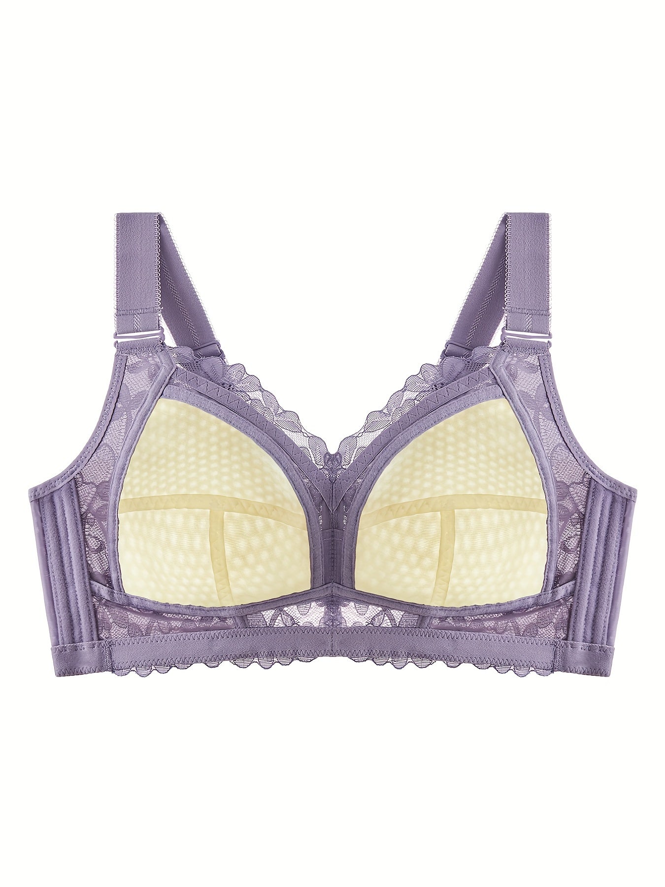 Lace Wireless Bra Full Coverage Comfortable Everyday Women's Lingerie