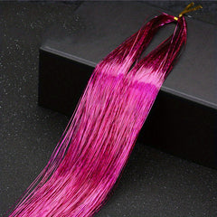 Sparkling Laser Hair Tinsel Extensions for Parties