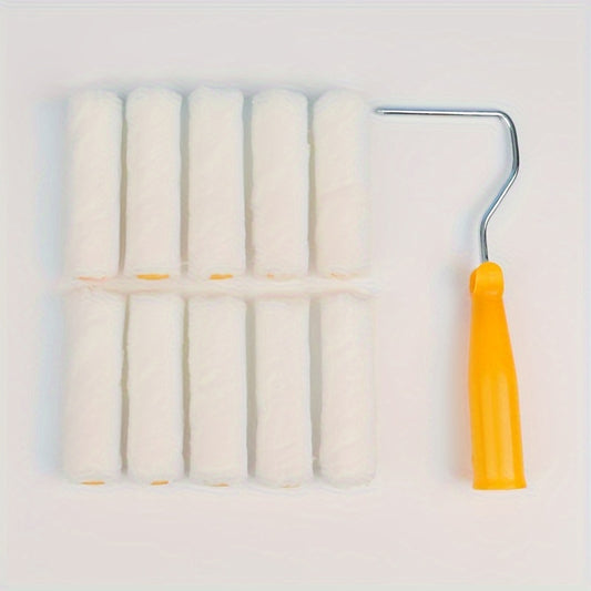 10-Piece Paint Roller Kit for Indoor Use - Frame, Tray, Covers, Brush