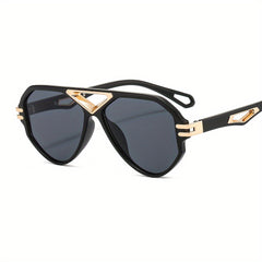 Top Bar Aviator Sunglasses UV400 Hollow Temple Glasses Retro Casual Eyewear