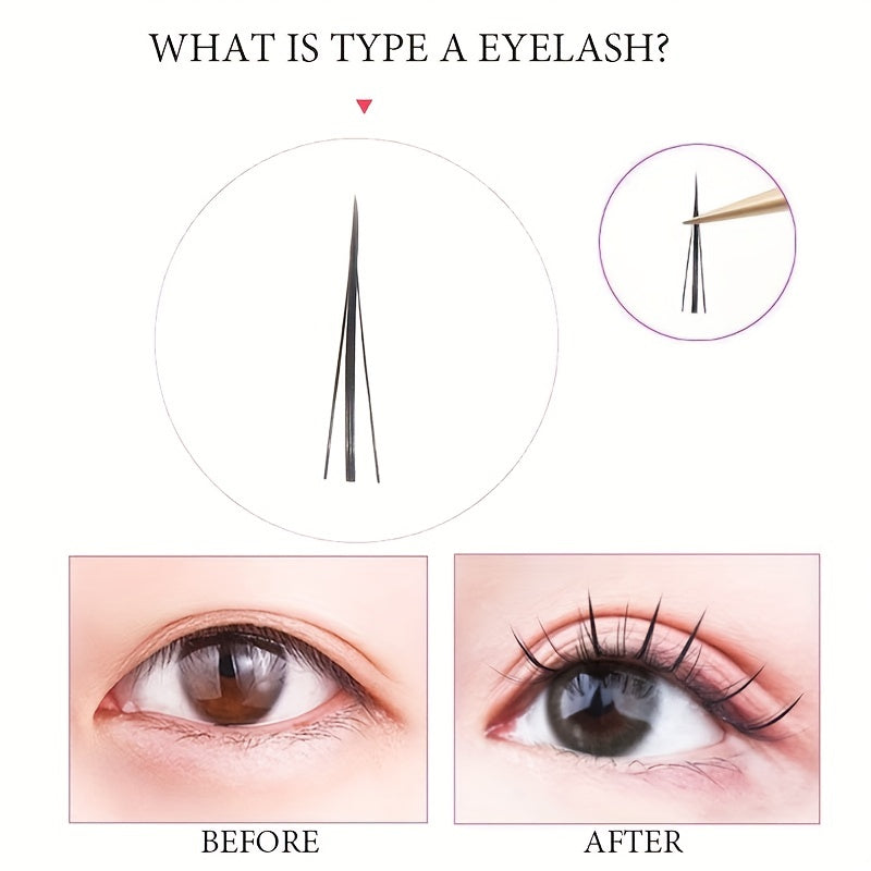 DIY Eyelash Extension Segmented False Eyelashes Little Devil Double Fishtail