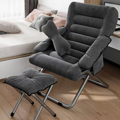 Lazy Small Sofa Computer Chair Folding Stool with Back