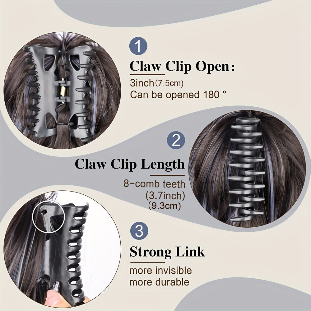Y2K Messy Bun Hair Piece Claw Clip Synthetic Curly Chignon Hair Bun