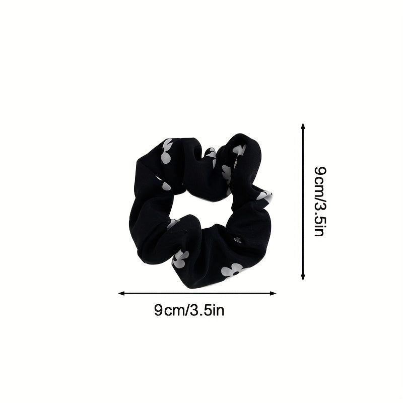 Floral Bow Hair Scrunchies Hair Accessories For Women Style