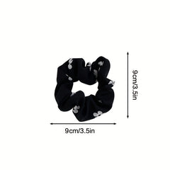 Floral Bow Hair Scrunchies Hair Accessories For Women Style