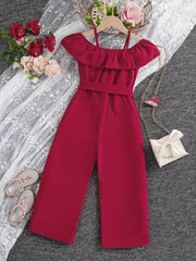Girls Ruffle Cami Romper Off Shoulder Kids Clothes