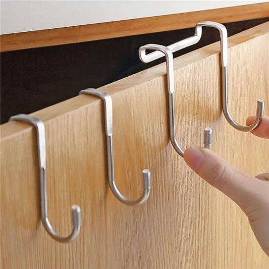 304 Stainless Steel Double Hook Holder For Hotel Heavy Duty Over The Door Hanger
