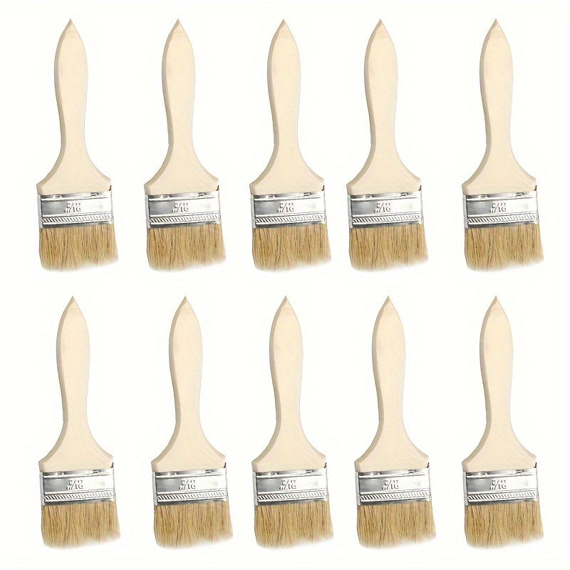 Wooden Handle Pig Hair Brush BBQ Paint Brush