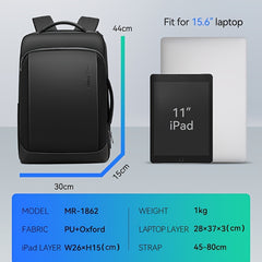 Large Capacity Business Backpack Waterproof Bag With USB Charging