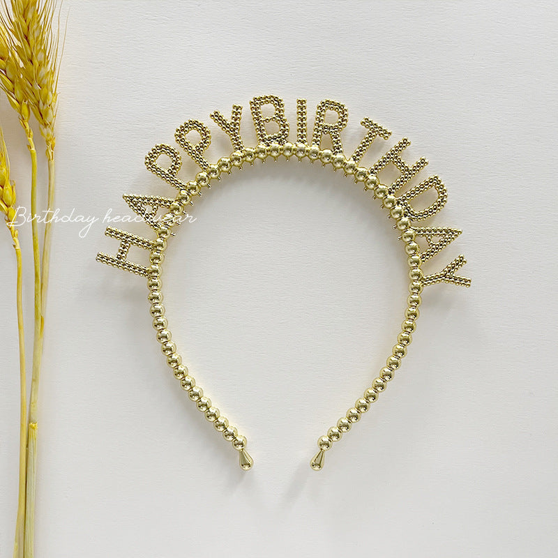 Alphabet Beaded Headband for Kids' Birthday Parties