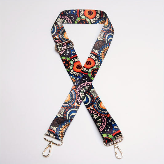 Colorful Flower Pattern Shoulder Strap for Purses