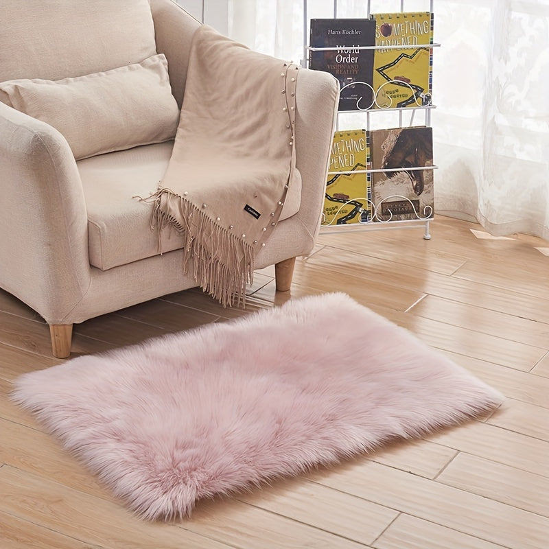 Long Fur Carpet Wool Polyester Suede Fleece Bottom 60x60