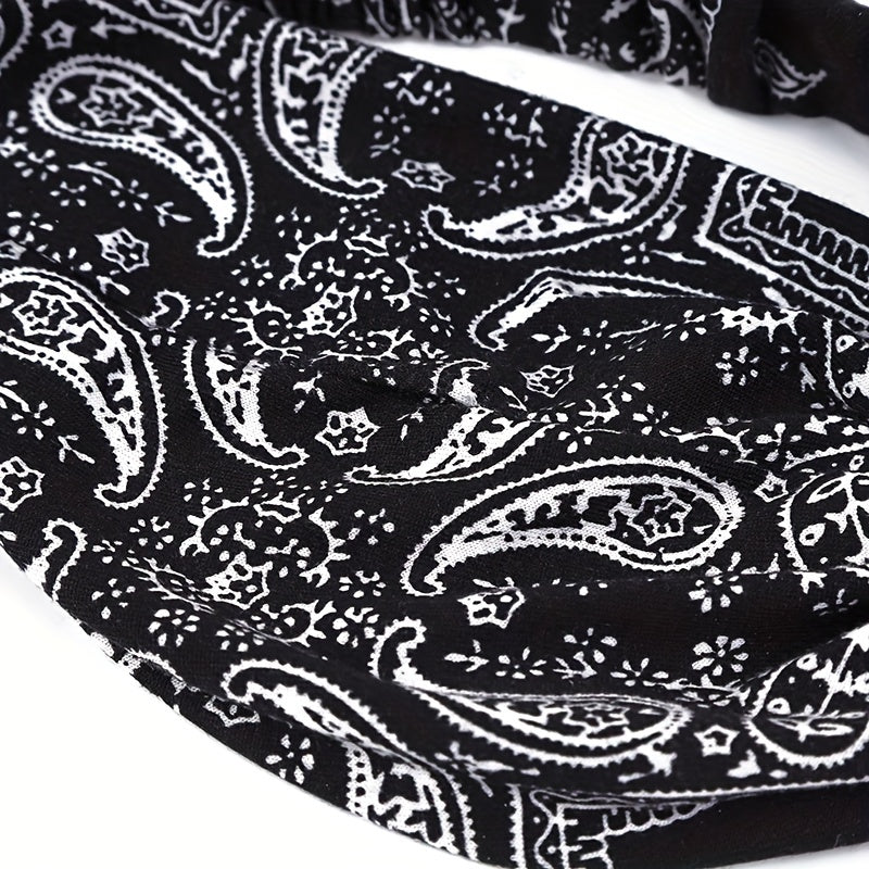 3 PCS Boho Style Pattern Headband Elastic Hair Accessories