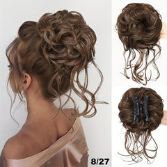Curly Wavy Hair Bun Clip Tousled Updo Hair Extensions