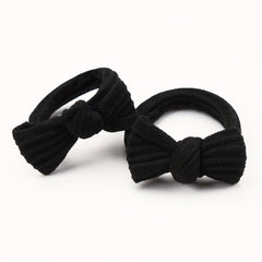 10pcs Soft Bow Hair Tie Thickened Hair Rope Elastic Ponytail Holder