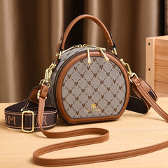 Stylish Vintage Pattern Handbag Faux Leather Shoulder Bag