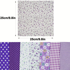 56pcs Patchwork Fabric 9.8x9.8 Squares for Quilting & Crafting