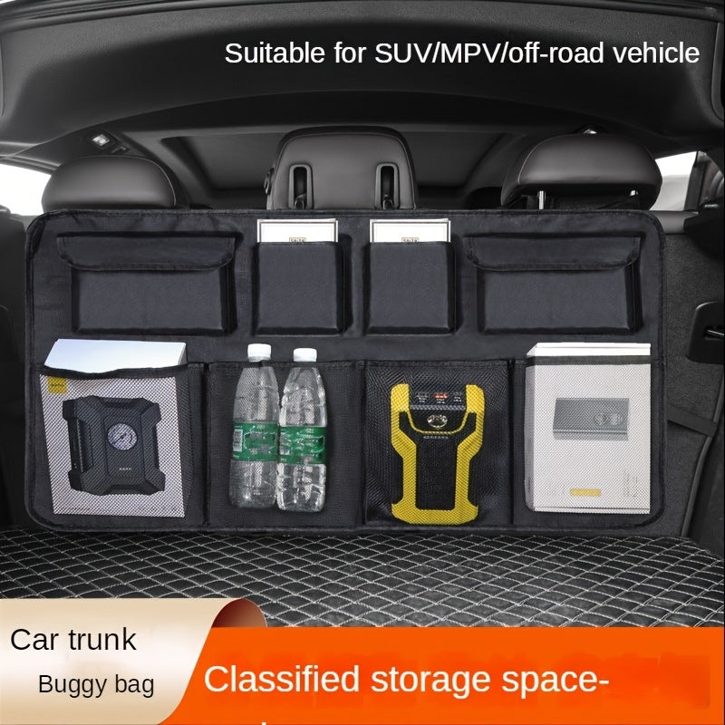 Car Trunk Storage Bag Rear Seat Back Storage Bag Net Pocket Organizer