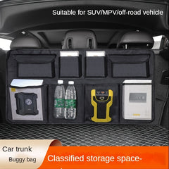 Car Trunk Storage Bag Rear Seat Back Storage Bag Net Pocket Organizer