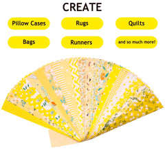40pcs Yellow Series Quilting Fabric Strips 6x42cm for Patchwork DIY Crafts