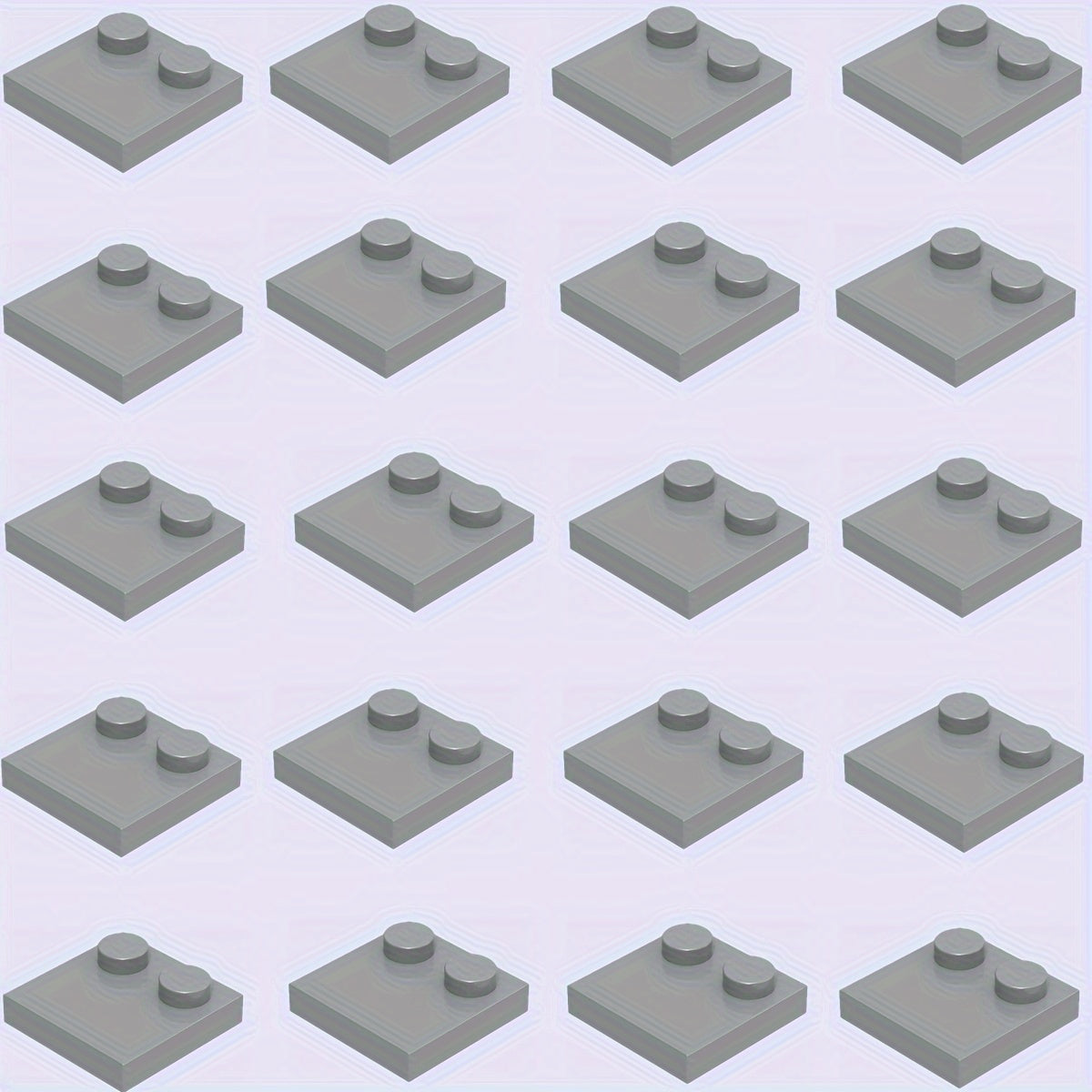 20pcs Building Block Set 2x2 Low Wall Bricks Mixed Colors