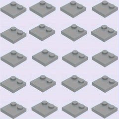 20pcs Building Block Set 2x2 Low Wall Bricks Mixed Colors