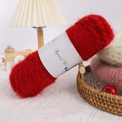 100 Fine Polyester Crochet Yarn - 4 Layers, Medium Thick, Warm & Soft Yarn