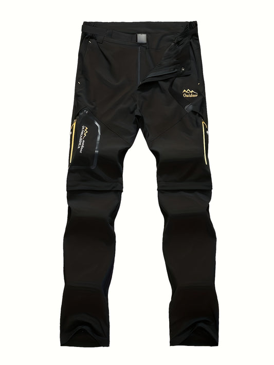 Men's Quick Dry Convertible Hiking Pants Lightweight Zip Off Travel Trousers