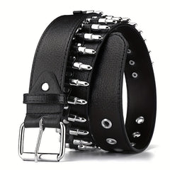 Bullet Rivet Punk Belt Y2K PU Leather Belt Unisex