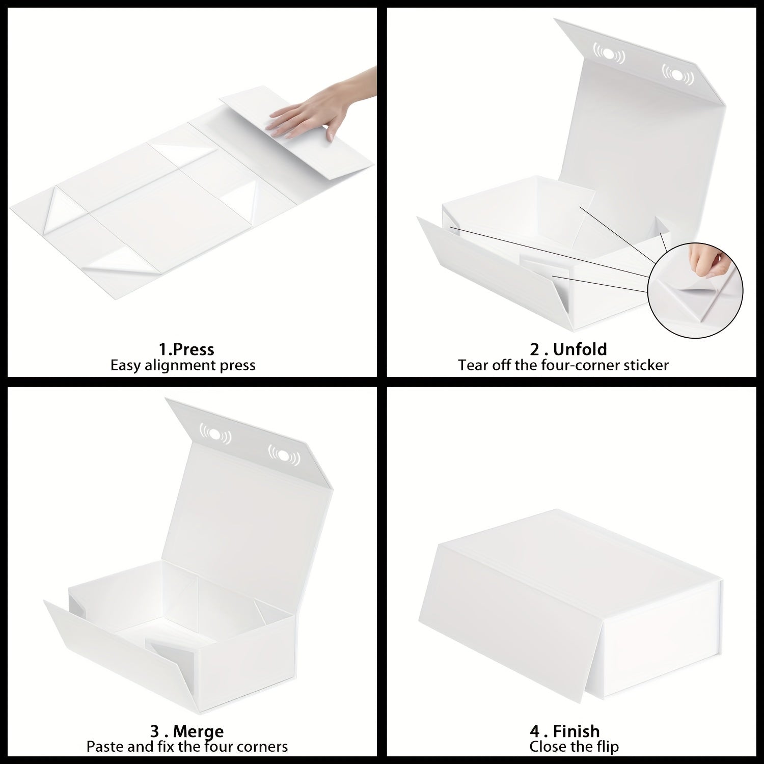 Ornament Storage Box w/ Magnetic Closure - Ideal for Decorations
