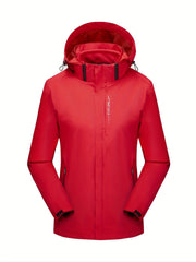 Women's 3-in-1 Outdoor Jacket: Waterproof, Windproof Hard Shell & Fleece Inner