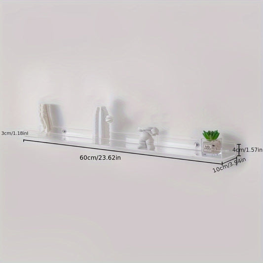 Acrylic Hanging Wall Shelf Floating Shelf BookDisplay Shelf