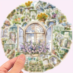 50 Pack Garden Theme Stickers for Laptop Phone Car Water Bottle Scrapbooking