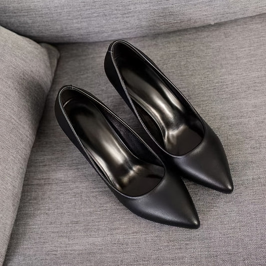Women's Formal Stiletto Heel Point Toe Slip On Shoes